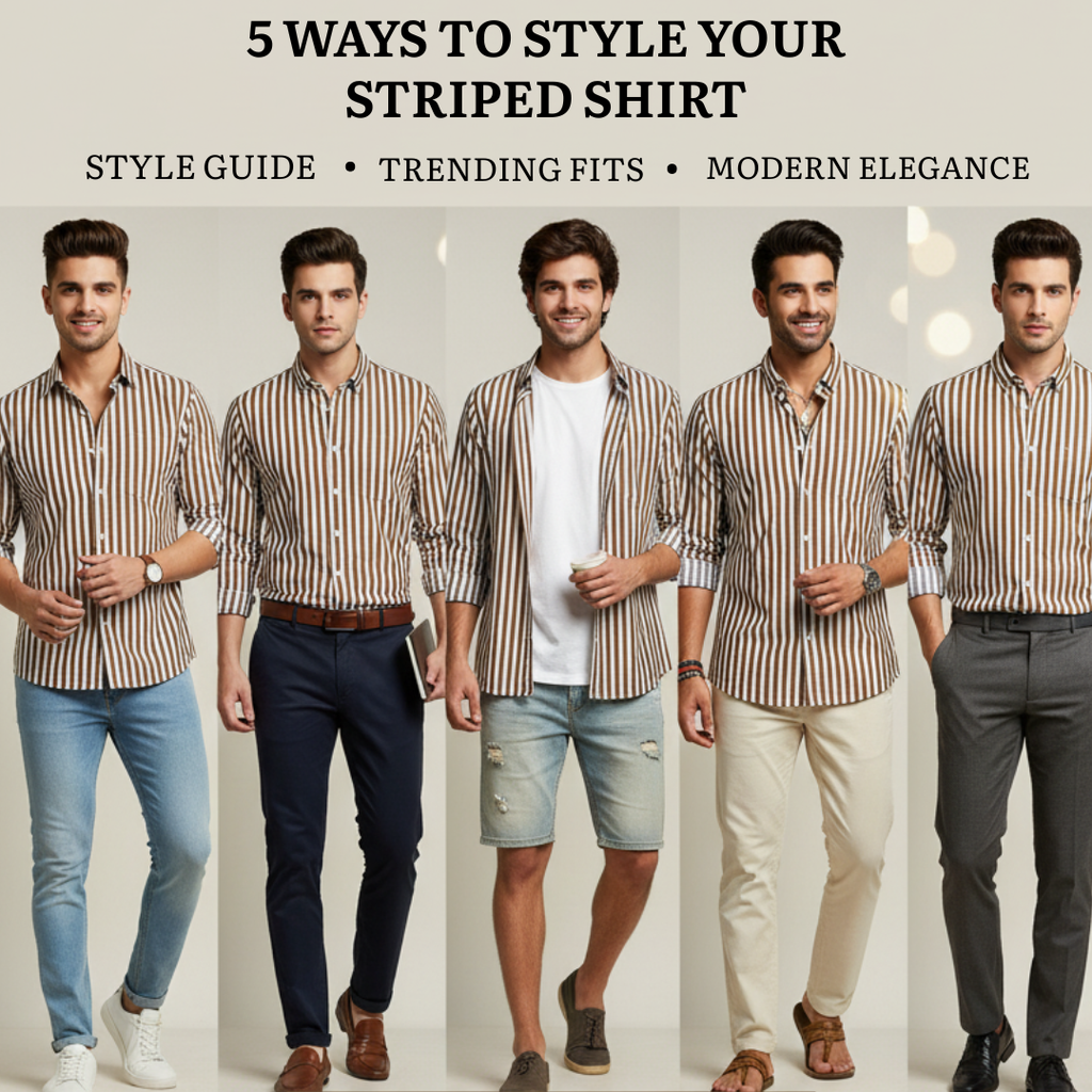 Five Ways to Wear a Brown and White Striped Shirt for Any Occasion