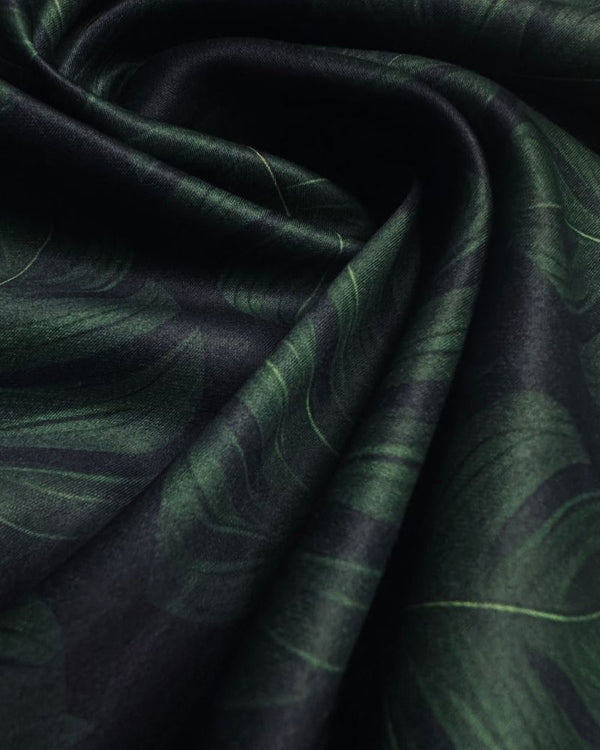 Tropical Green Leaf Shirt ( Invisible Stitching - No Color Fading )