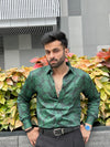 Tropical Green Leaf Designer Shirt