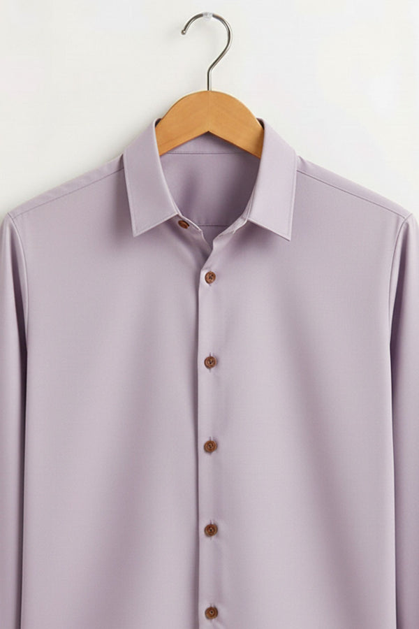 Lavender Stitchless Placket Shirt