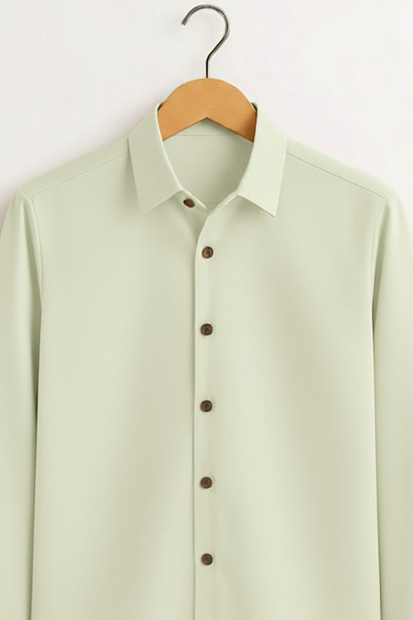 Mint Green Stitchless Placket Shirt