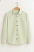 Mint Green Stitchless Placket Shirt