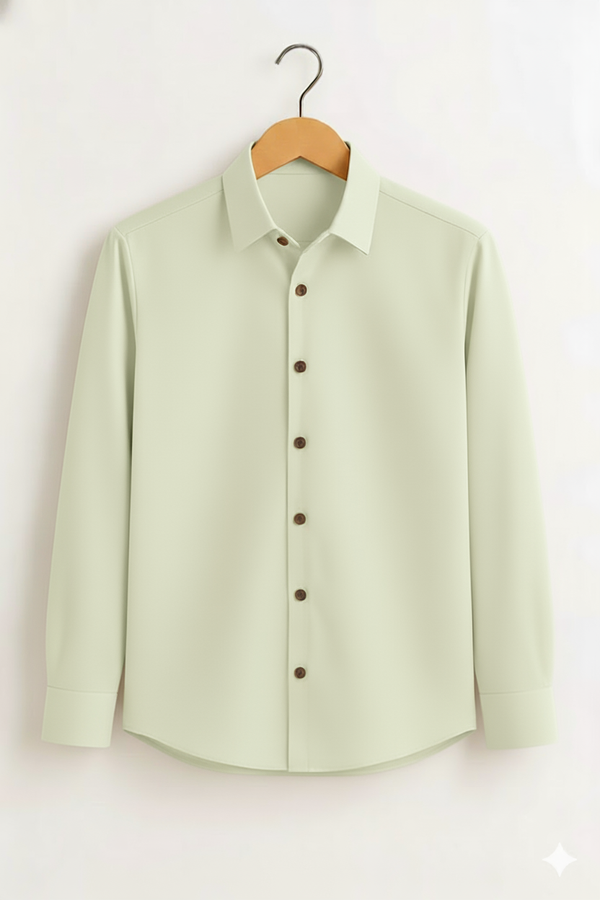 Mint Green Stitchless Placket Shirt