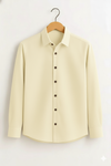 Pastel Yellow Stitchless Placket Shirt
