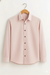 Pastel Pink Stitchless Placket Shirt