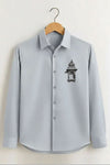 Light Grey Heritage Temple Men's Cotton Shirt in 2026