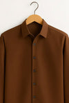 Chocolate Brown Stitchless Placket Shirt