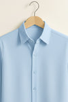 Classic Sky Blue Stitchless Placket Shirt