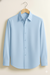 Classic Sky Blue Stitchless Placket Shirt