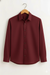 Wine Red Stitchless Placket Shirt