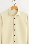 Pastel Yellow Stitchless Placket Shirt