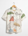 7 Wonders World Map Print Shirt(Aditya Birla)