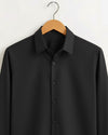 Black Formal Cotton Shirt For Men