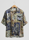 The Regal Baroque Print Satin Shirt for Men