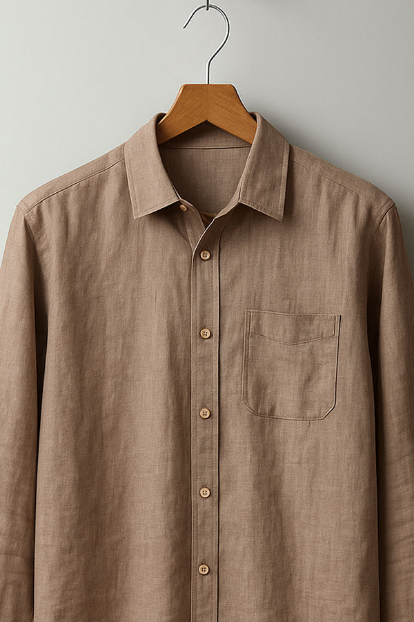 Classic Brown Linen Shirt