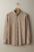 Classic Brown & White Vertical Stripe Designer Shirt