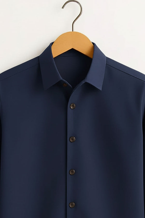 Classic Navy Blue Stitchless Shirt