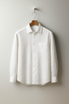 Classic Plain White Linen Shirt