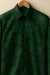 Tropical Green Leaf Designer Shirt