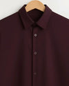 Wine Red Premium Cotton Formal Shirt for Men in 2026