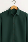 Forest Green Stitchless Placket Shirt