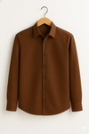 Chocolate Brown Stitchless Placket Shirt