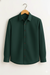 Forest Green Stitchless Placket Shirt