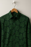 Tropical Green Leaf Print Shirt