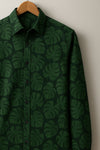 Tropical Green Leaf Print Shirt