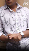 Face Art Shirt For Men ( Invisible Stitching - No Color Fading )