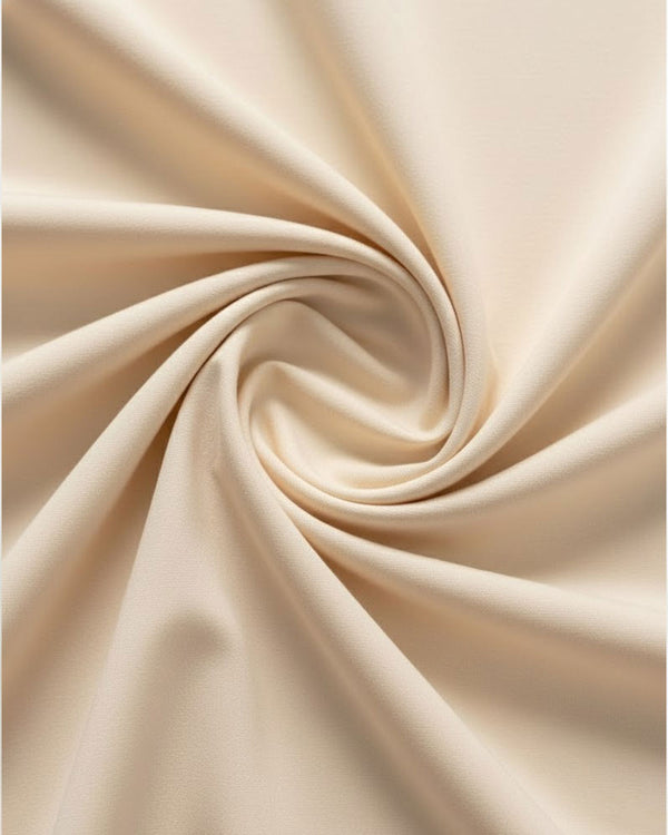 Cream Giza Cotton Shirt For Men - French Placket, Clean Finish Collar