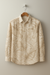 Beige Leaf Print Shirt