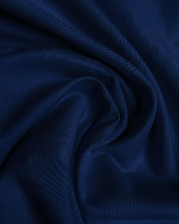 Navy Blue Giza Cotton Shirt For Men - French Placket, Clean Finish Collar