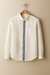 White Stripe Placket Shirt